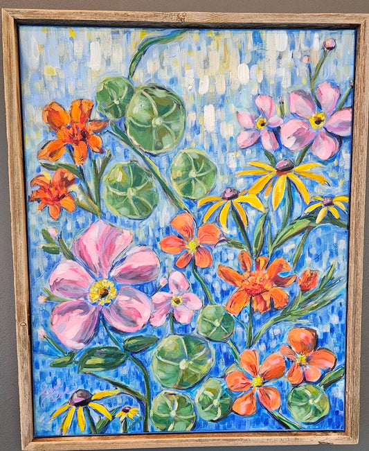 August Favorites 24x30 Acrylic Painting