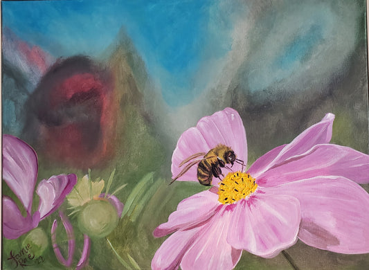 Bee Shine Cosmo 18x24 Acrylic Painting