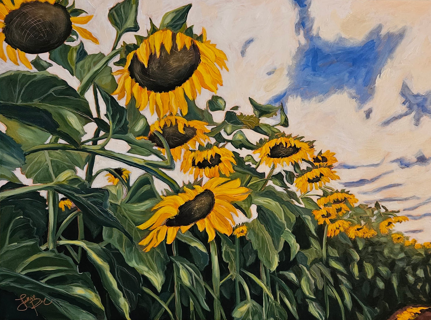 All Falling in a Line 41x51 Acrylic Painting