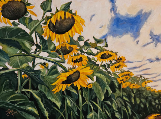 All Falling in a Line 41x51 Acrylic Painting