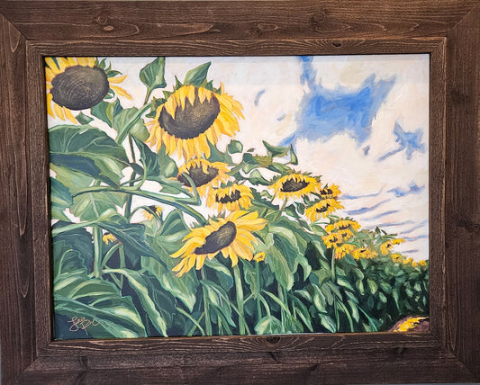 All Falling in a Line 41x51 Acrylic Painting