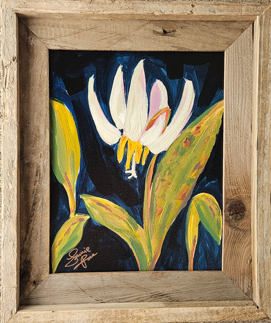 Trout Lily 8x10 Acrylic Painting
