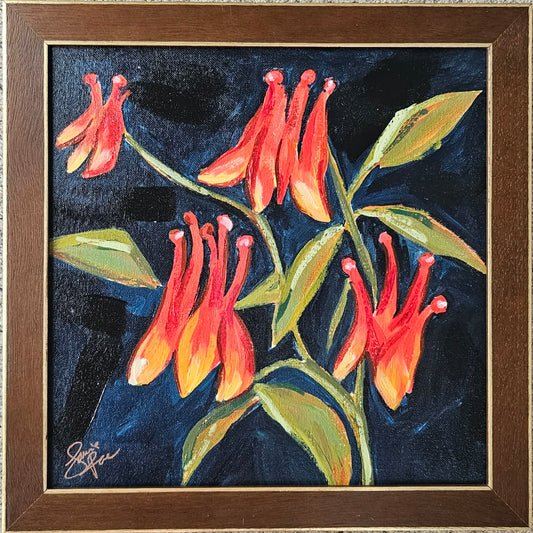 Columbine 12x12 Acrylic Painting