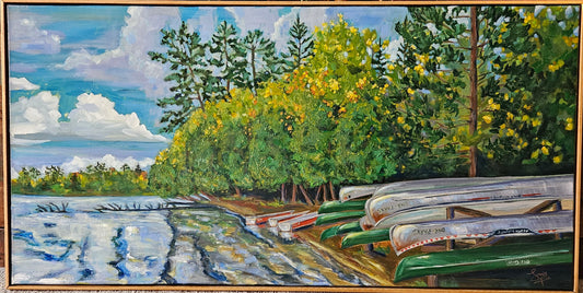 Water Ready 24x48 Acrylic Painting