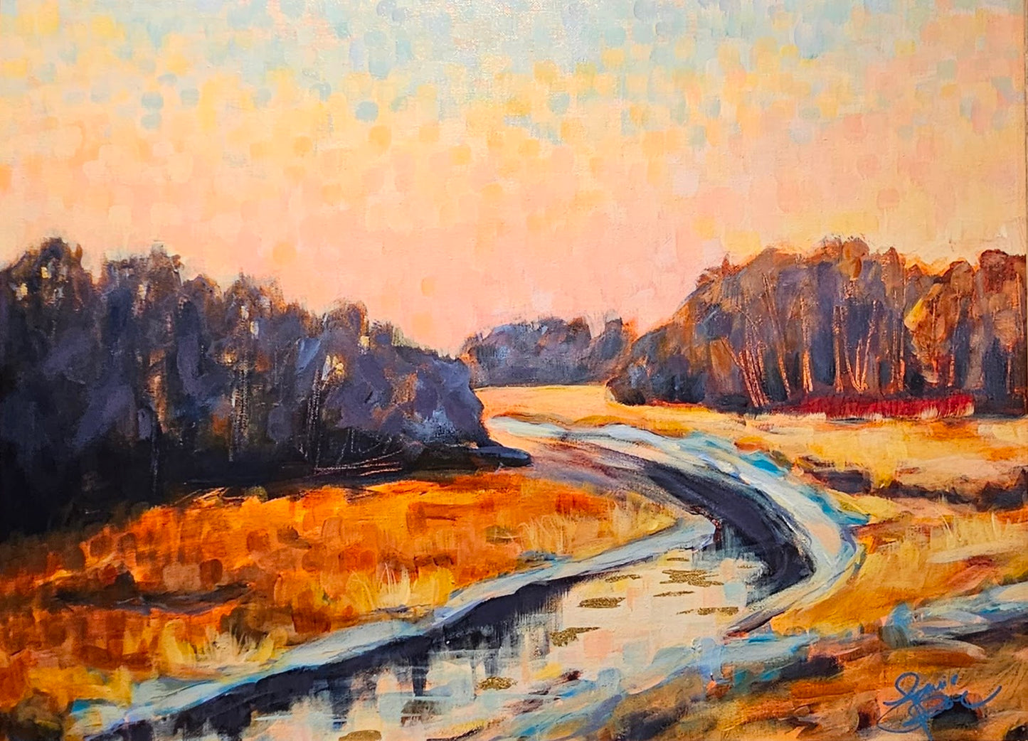 Why I Wake Early 18x24 Acrylic Painting