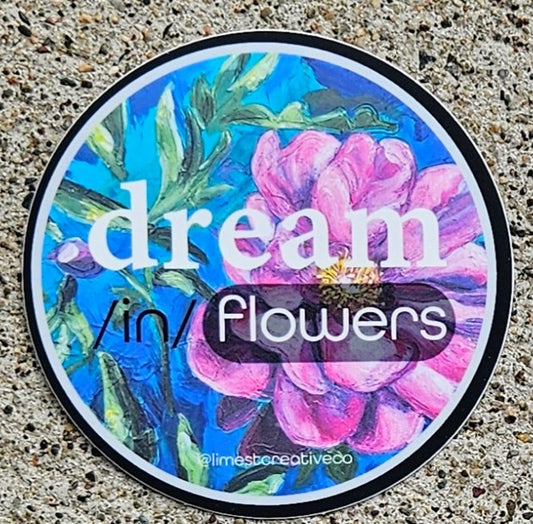 Sticker - Round - Dream in Flowers - Peony