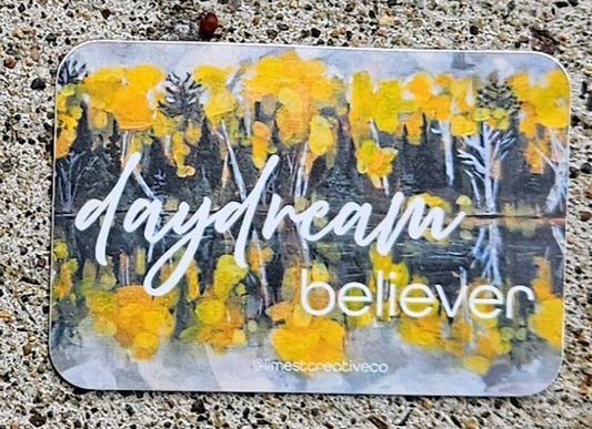 Sticker - Rectangle - Daydream Believer - Yellow