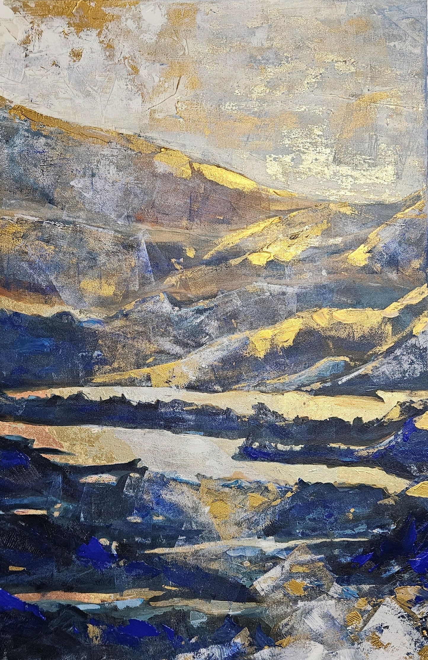 Landing in Ombre Light 24x36 Acrylic Painting