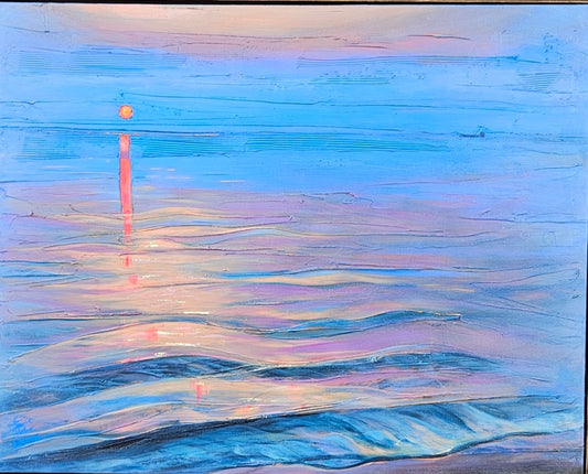 Smoke Horizon 26x32 Acrylic Painting