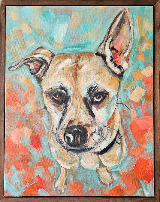 Fennec - the Good Boy 12x16 Acrylic Painting