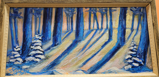 Long Shadows 11x21 Acrylic Painting