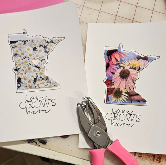 Card - MN Love Grows Here - 5x7 - Flower Assorted