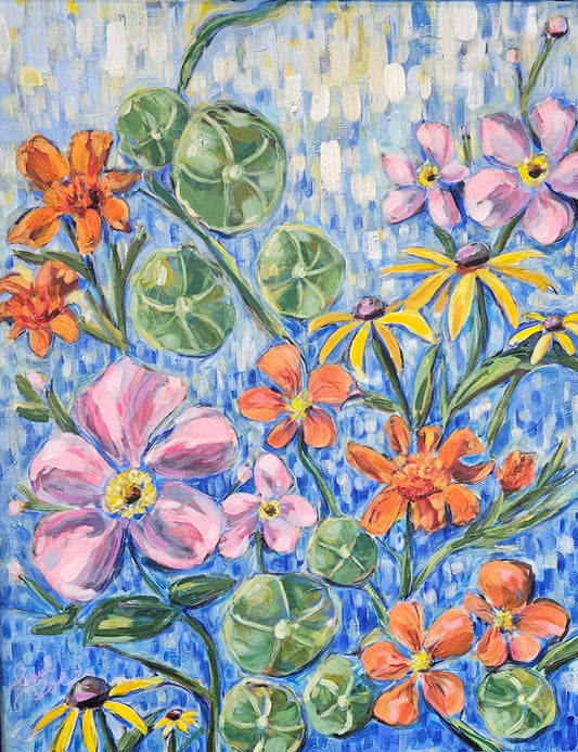 August Favorites 24x30 Acrylic Painting