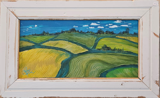 Hopeful Harvest 16x26 Acrylic Painting